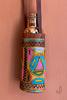 TAMRA EMBROIDERED LEATHER BOTTLE CARRIER